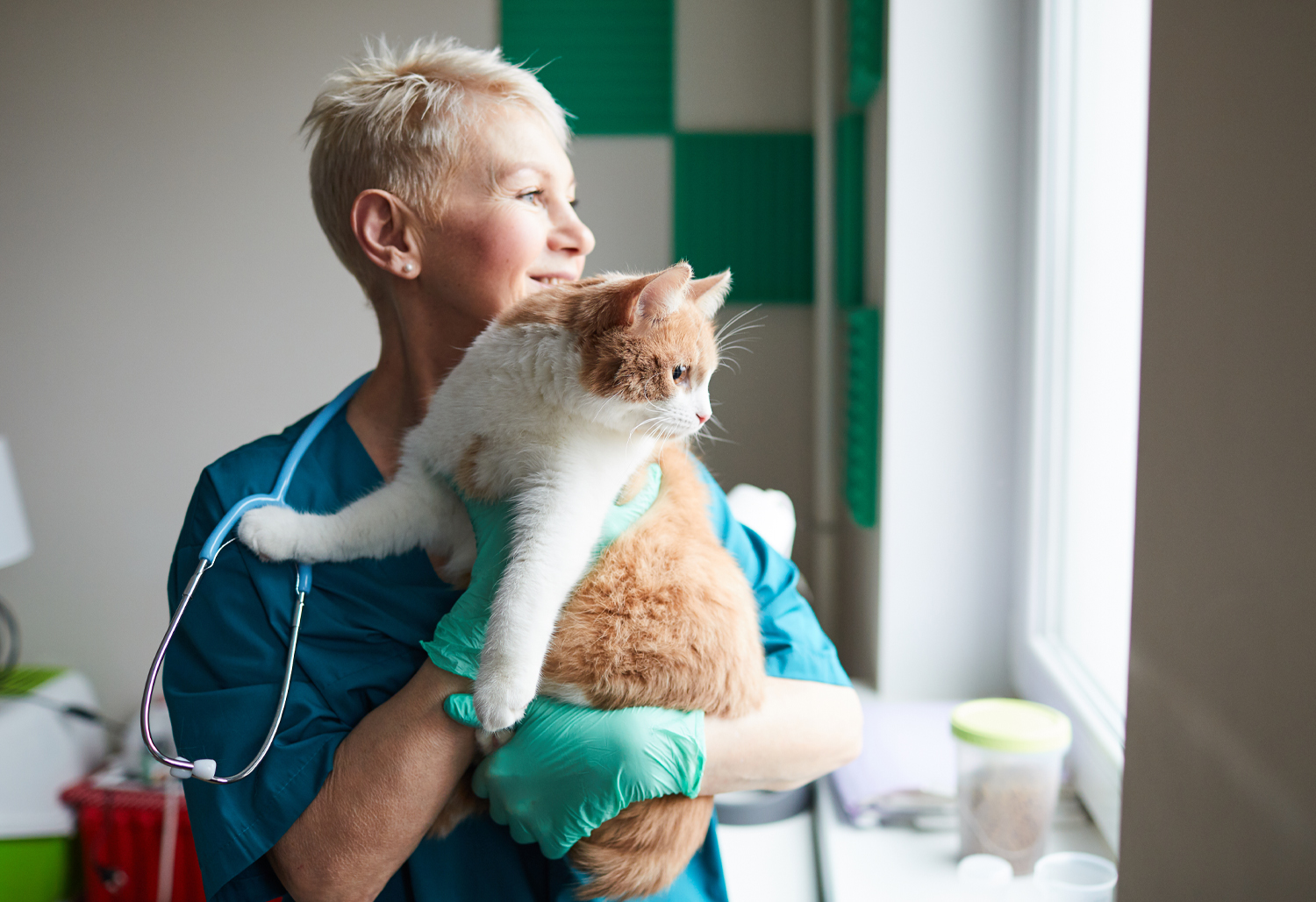Medical Professional with Cat - Early Detection Testing